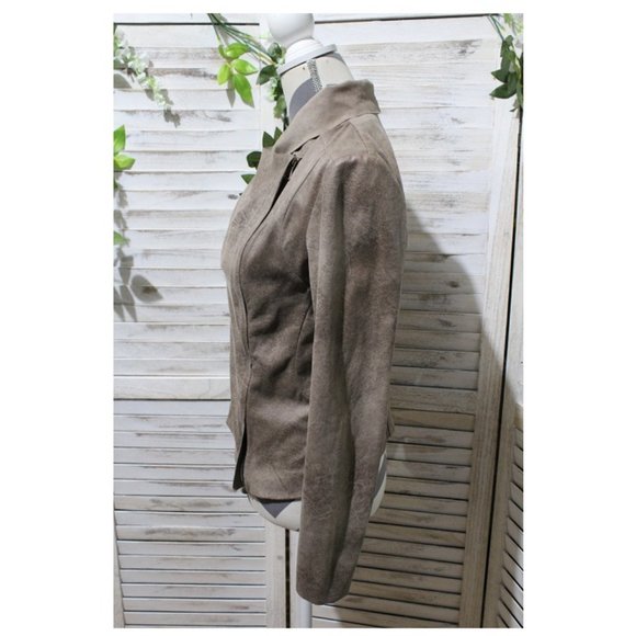 Zara Faux Vegan Suede Moto Jacket (172)🦋 - Picture 9 of 14